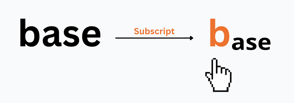 Subscript Missing Letter